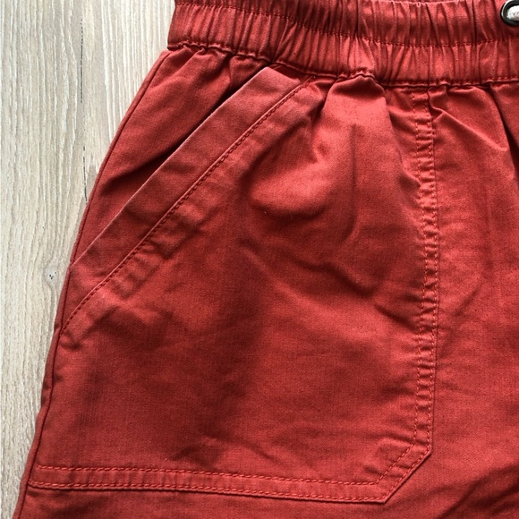 Pact Organic Cotton Woven Twill Drawstring Shorts in Coral Orange Women’s Size S - Picture 6 of 11